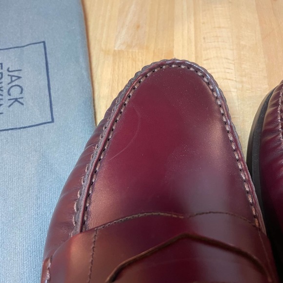 Jack Erwin "Charlie" Burgundy Penny Loafer  NIB - Picture 9 of 9